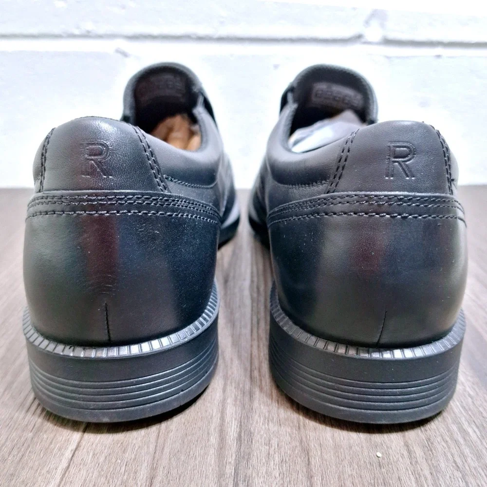 Rockport Dressports Men's 11M Black Leather Slip On Loafers CI9209 Dress Shoes